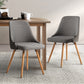 Colbie Set of 2 Replica Dining Chairs Fabric Wooden - Grey