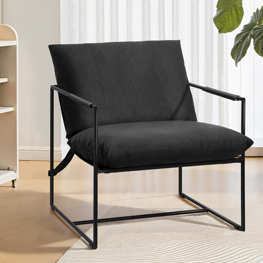 Macrina Armchair Lounge Chair Sling - Black