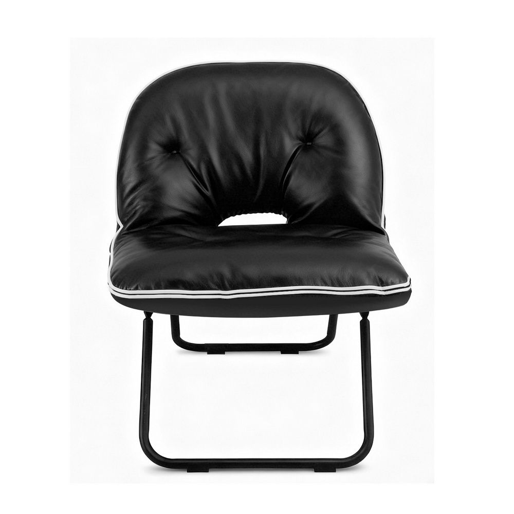 Maevyn Foldable Chair 2-In-1 Armchair Lounge Chair Portable - Black