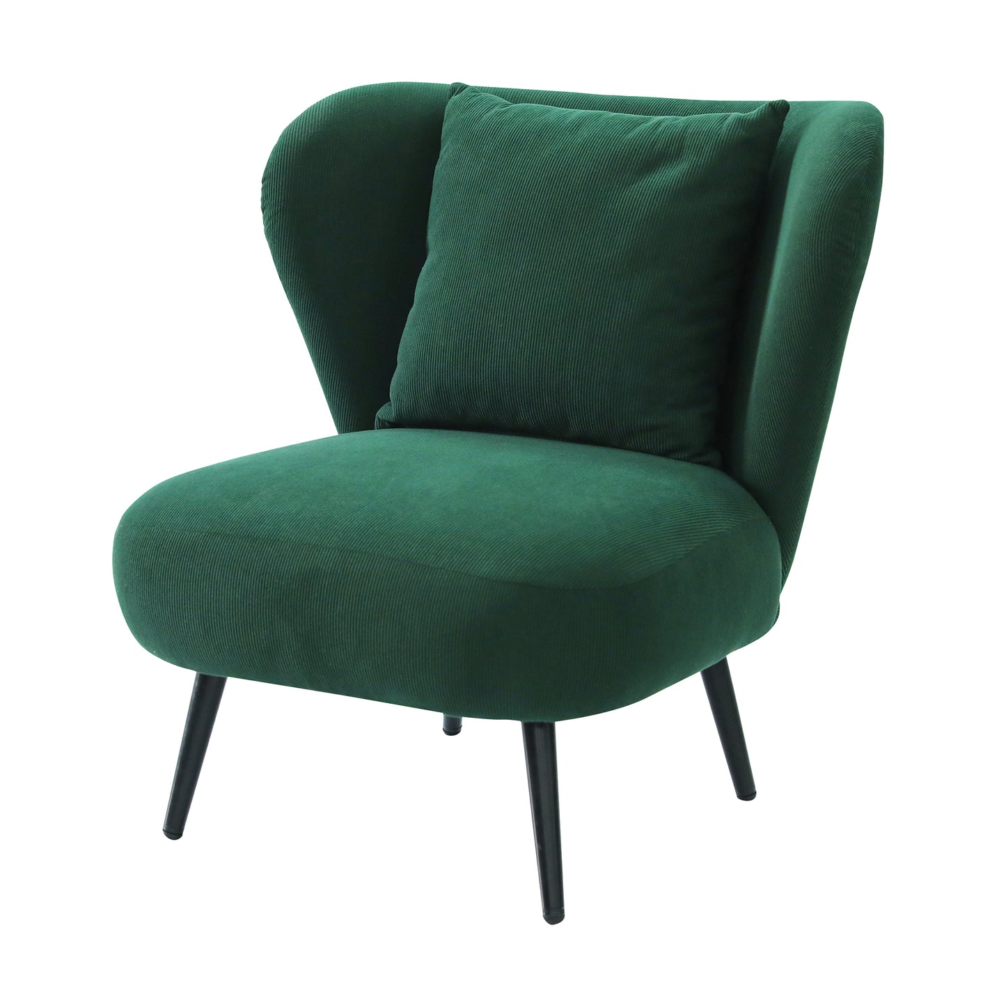 Marjani Armchair Accent Chair Lounge Tub Sofa Couch Corduroy Velvet - Green