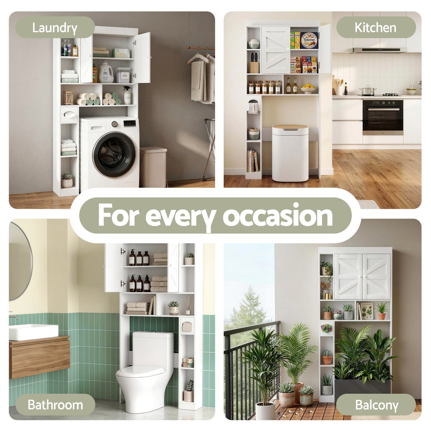 Bathroom Storage Cabinet Over The Toilet Organiser Laundry Shelf Holder