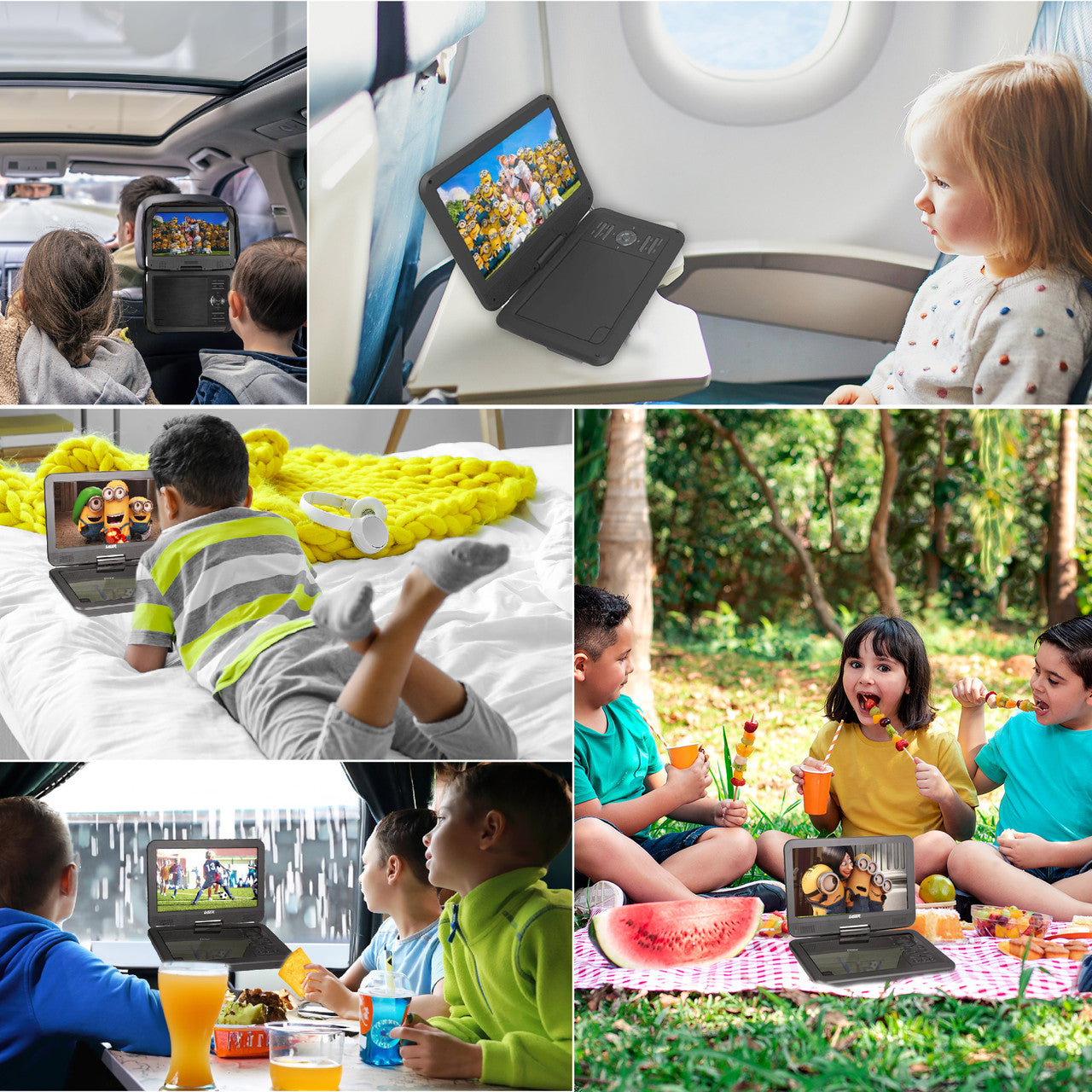 Laser 10 Inch Portable DVD Player with Anti-Skip Technology