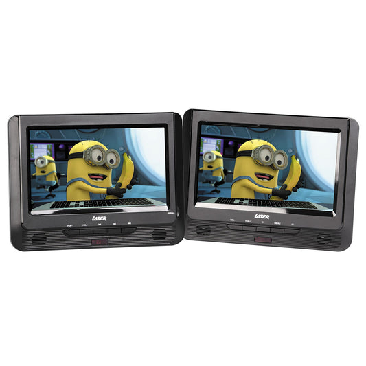 Laser 9 Inch Dual Screen DVD Player - Black