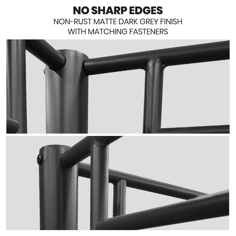 Maia Metal over Bunk Bed Frame - Matte Dark Grey Double