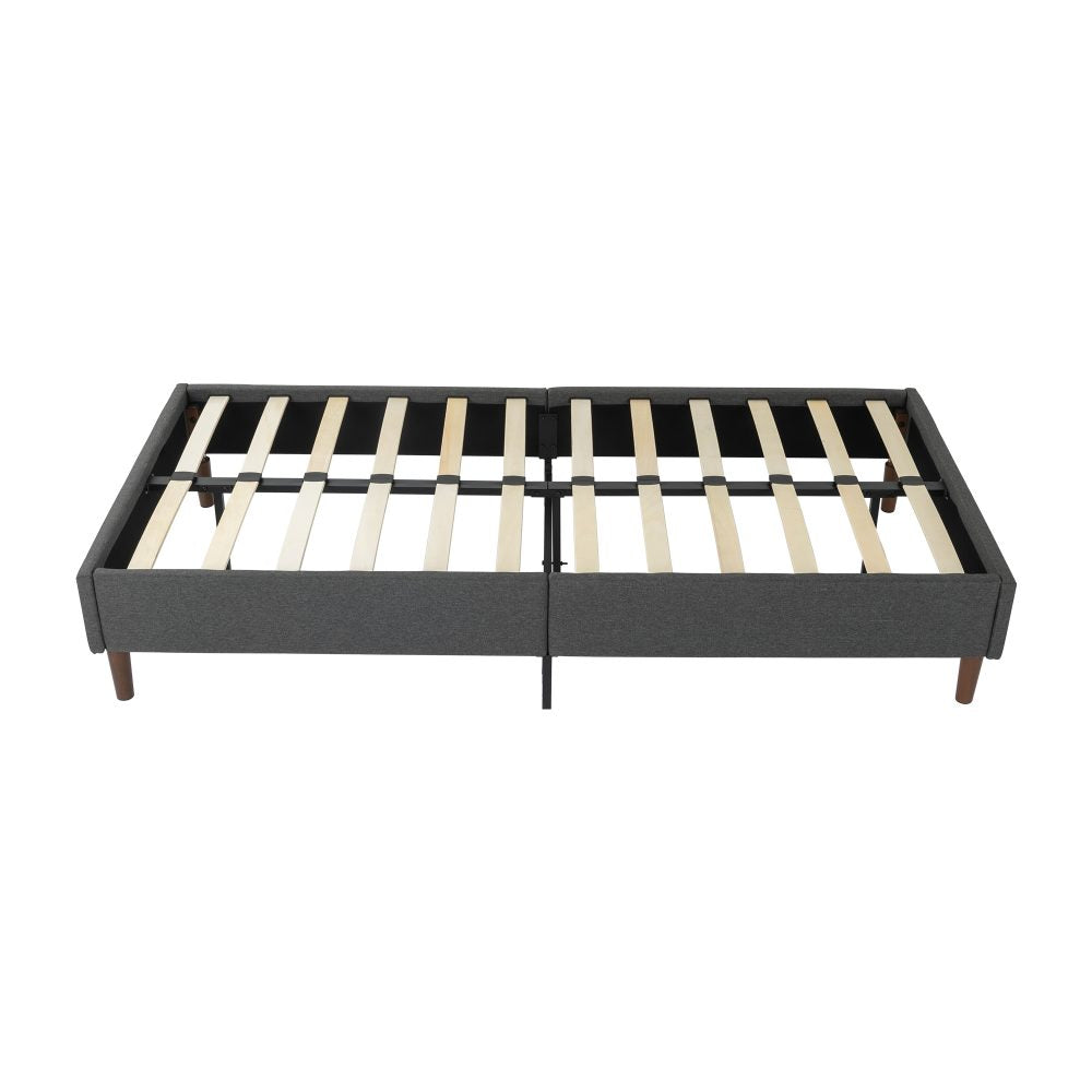 Maya Bed Frame Mattress Foundation - Dark Grey Single