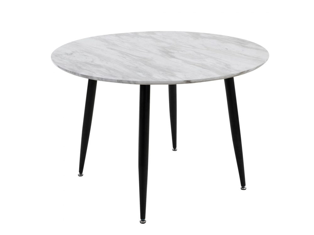 5-Piece Ermes Blue Dining Table & Chair Set Velvet Bistro