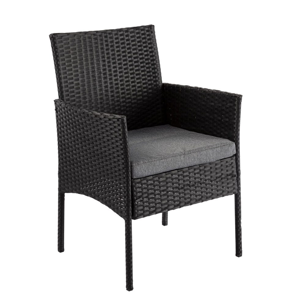 Lowry 4-Seater Wicker 4-Piece Outdoor Lounge Set - Black