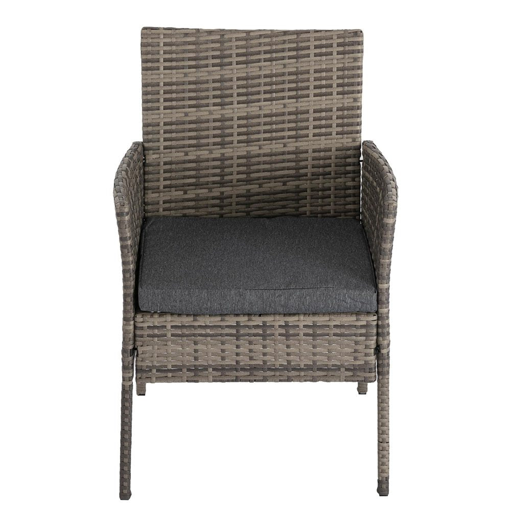 Lowry 4-Seater Wicker 4-Piece Outdoor Lounge Set - Mixed Grey