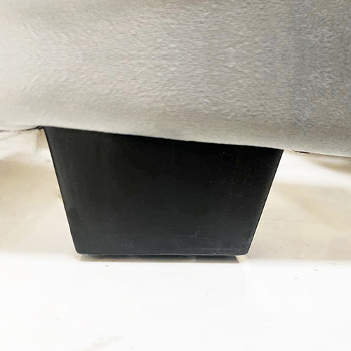 Emily Bed Frame Fabric Storage Drawers with wheels Velvet - Grey Queen