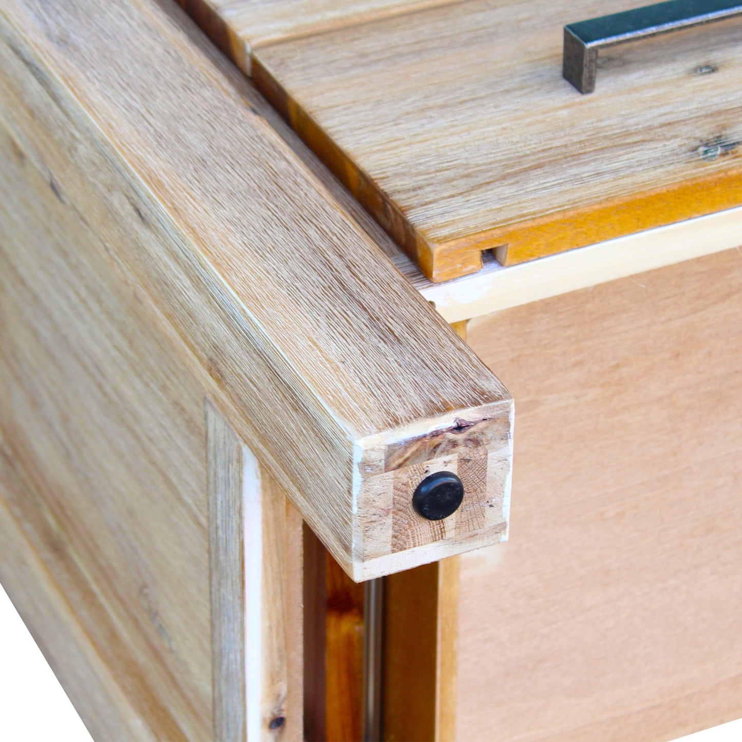 Iqaluit Wooden Bedside Tables Night Stand Solid Wood Acacia with 2 Drawers - Oak