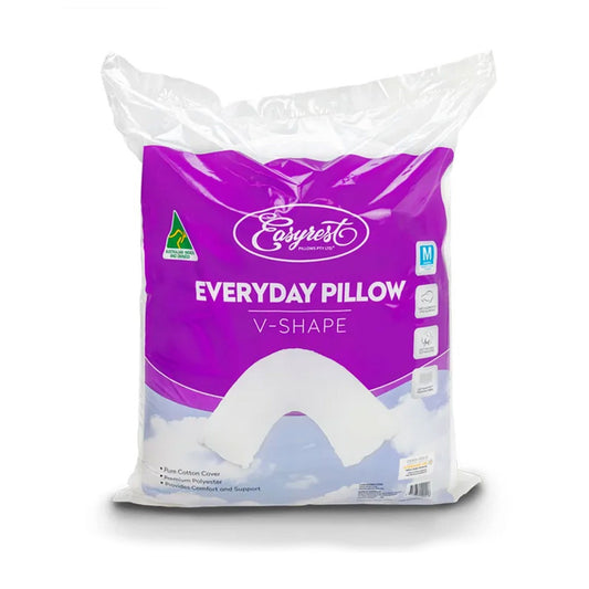 Everyday V Boomerang Shaped Pillow - White