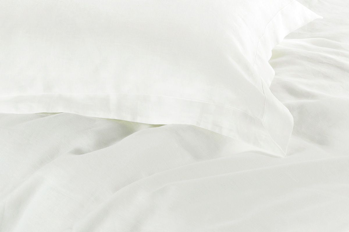 SINGLE 1000TC Tailored Duvet Quilt Cover Set - White