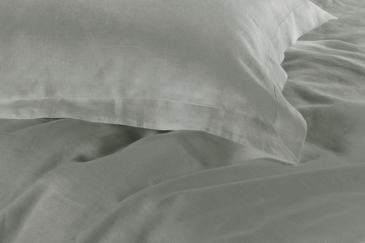 SINGLE 1000TC Tailored Duvet Quilt Cover Set - Grey