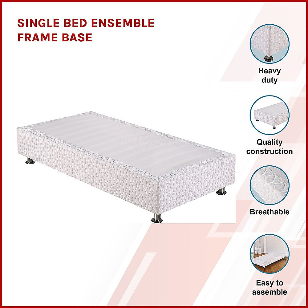 Andrea Ensemble Bed Base - White Single