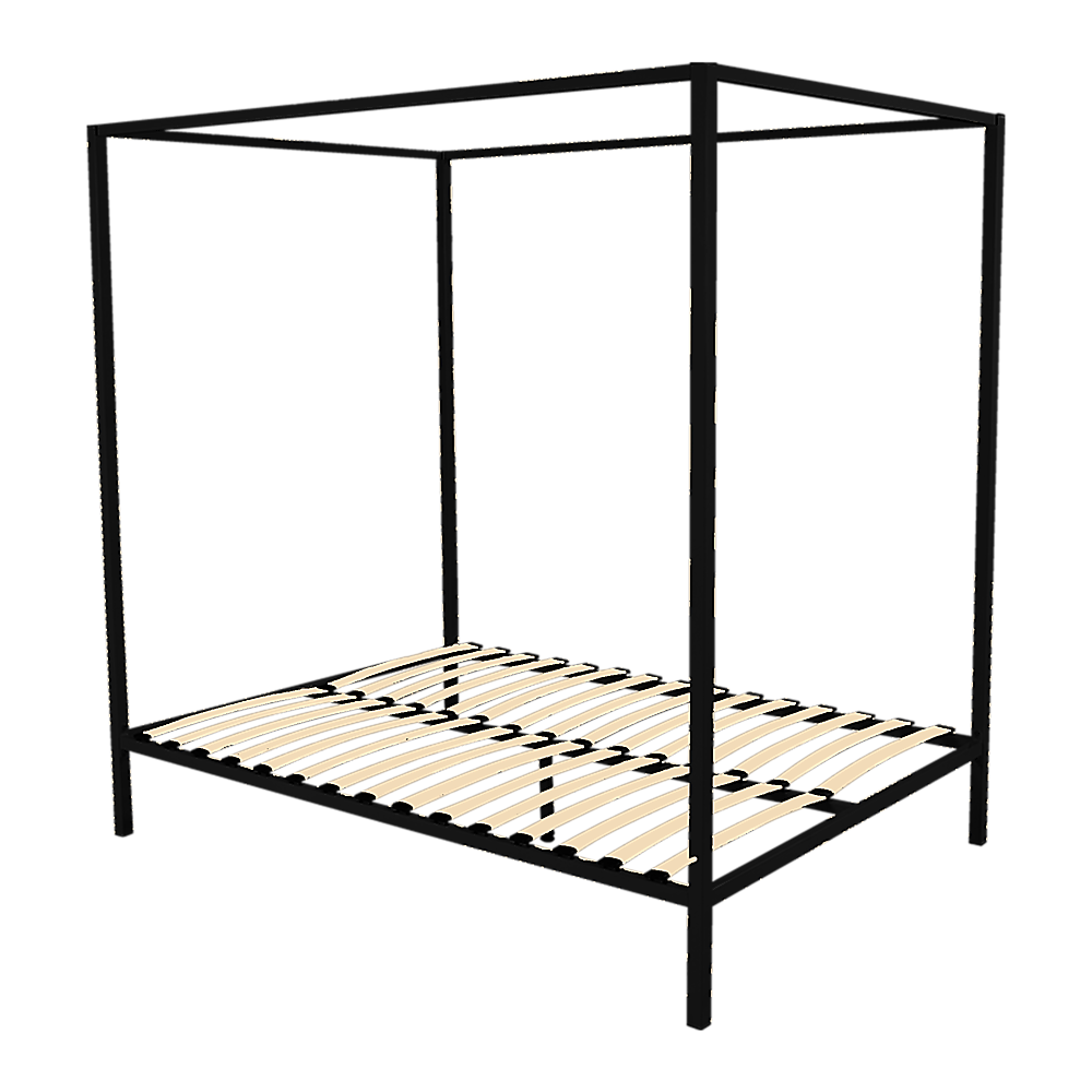 Lilian Four Poster Bed Frame - Black Queen