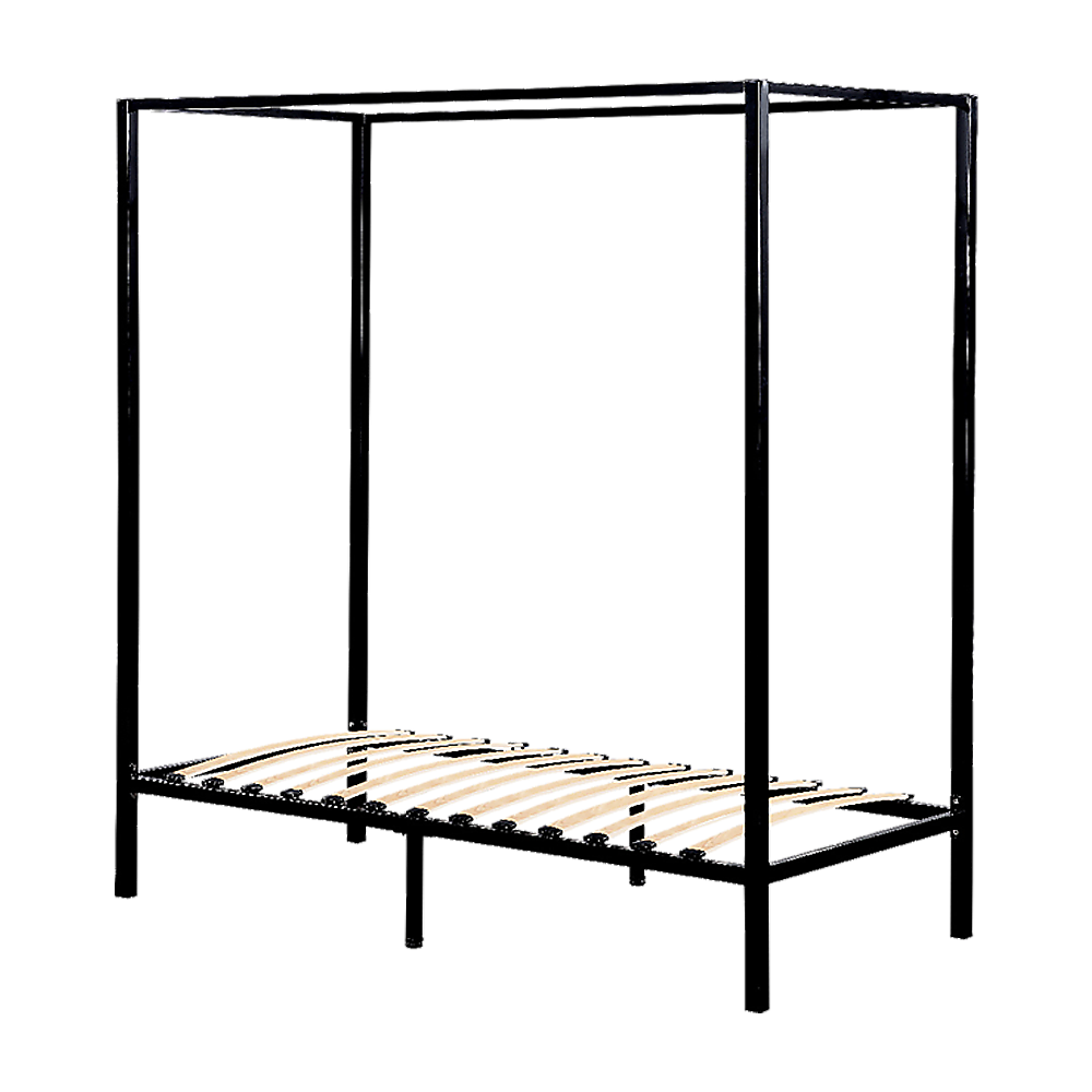 Lilian Four Poster Bed Frame - Black Single