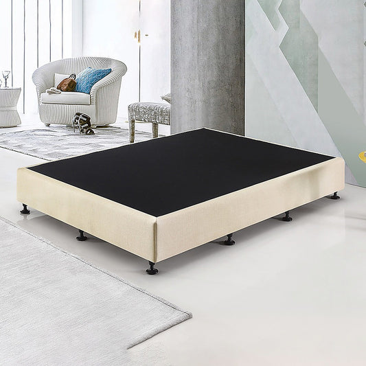 Aisha Ensemble Bed Base Linen Fabric - Natural Sand Queen