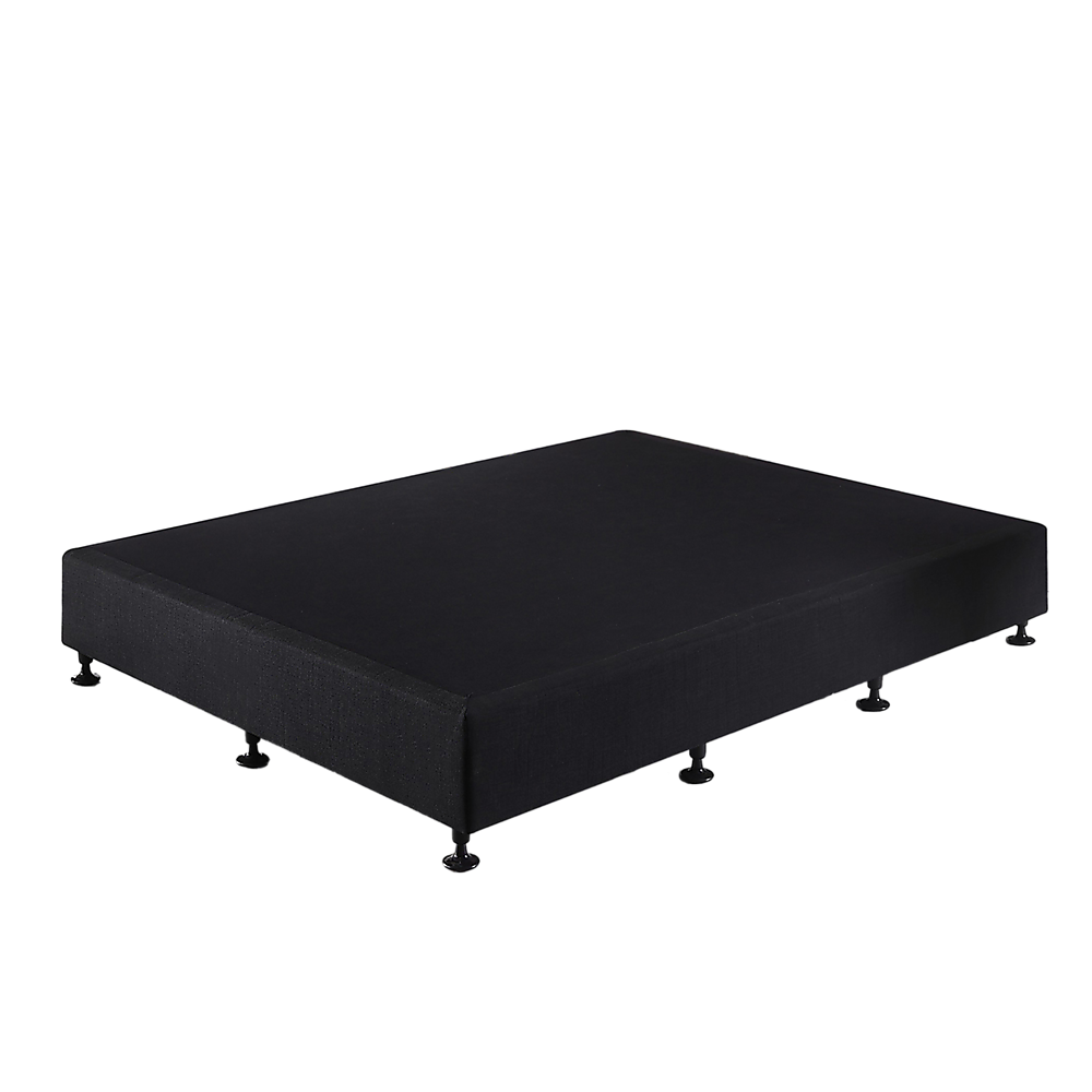 Aisha Ensemble Bed Base Linen Fabric - Midnight Black King Single