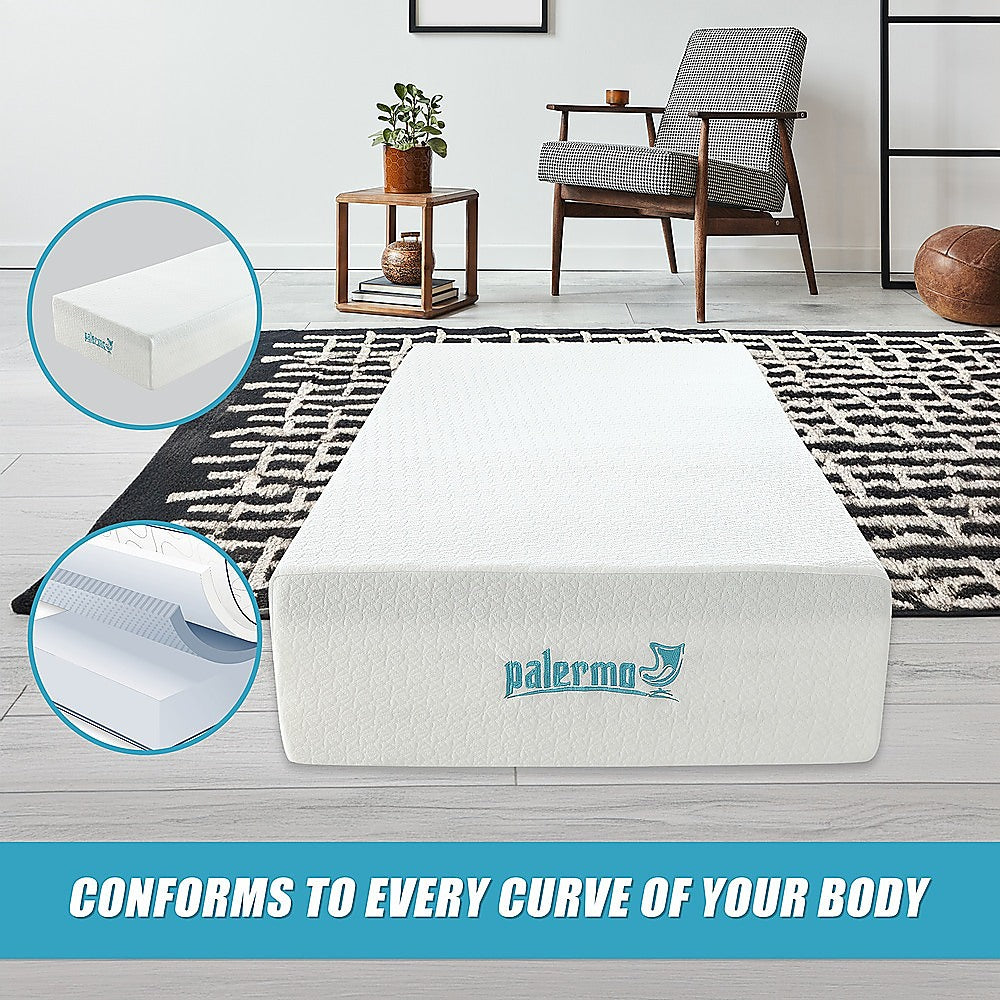 Kairos 30cm Mattress Memory Foam Green Tea Infused - Single