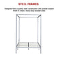 Lilian Four Poster Bed Frame - Cream Double