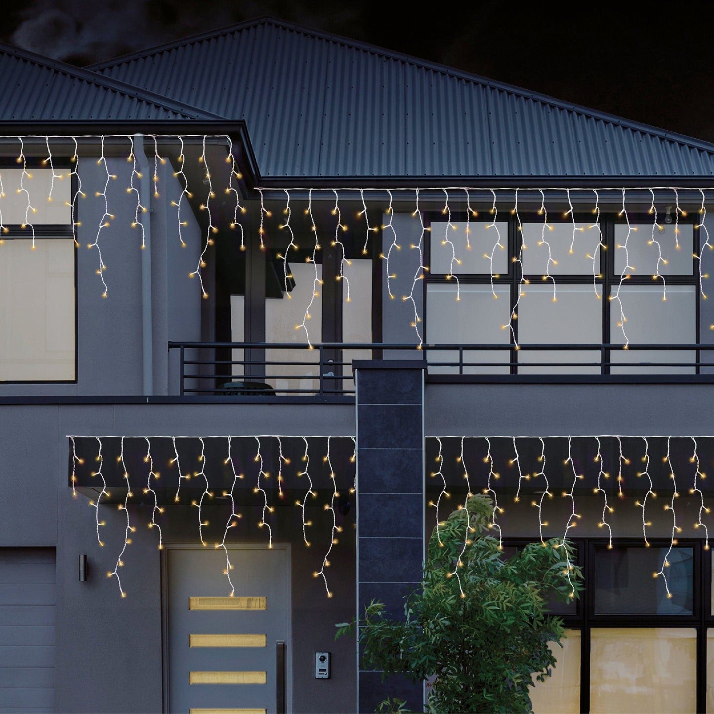 12M 480 LED Snowing Icicle Lights - Multicolour