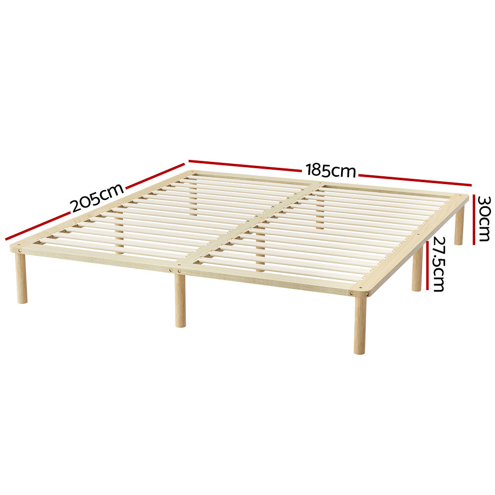 Dravite Bed & Mattress Package with 32cm Mattress - Natural King