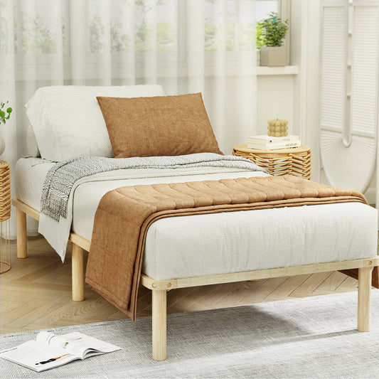 Dravite Bed & Mattress Package with 32cm Mattress - Natural King Single