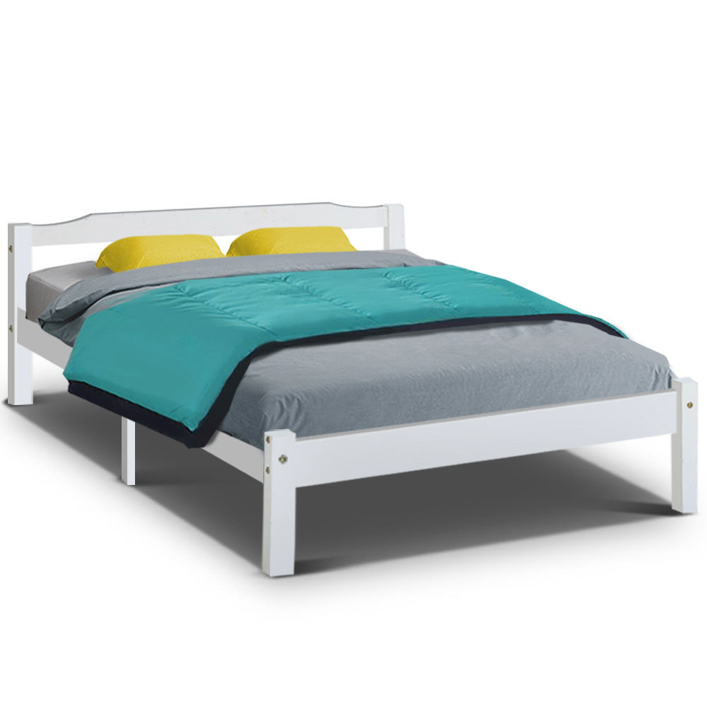 Sapphire Bed & Mattress Package no Drawers - White Double