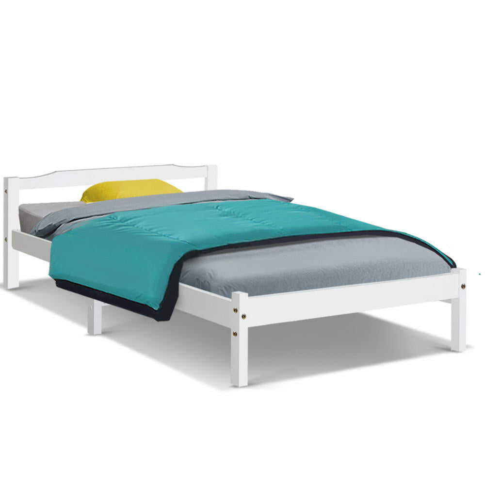 Sapphire Bed & Mattress Package with 34cm Mattress - White Single