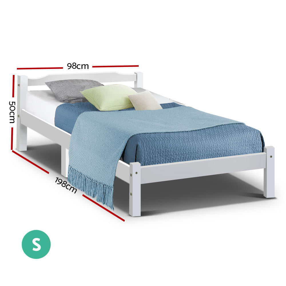 Sapphire Bed & Mattress Package with 34cm Mattress - White Single