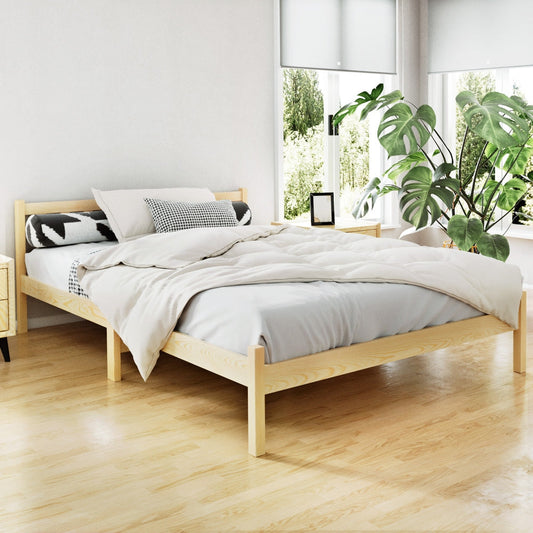 Jade Bed & Mattress Package no Drawers - Oak Double