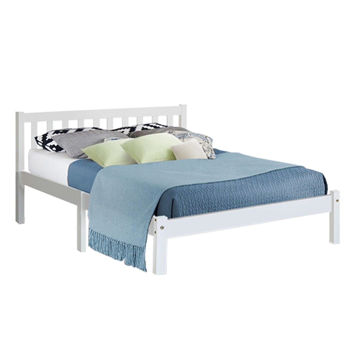 Jade Bed & Mattress Package no Drawers - White Queen