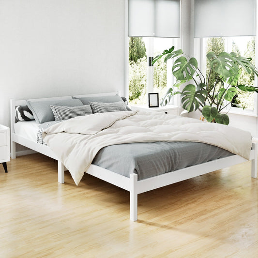 Jade Bed & Mattress Package no Drawers - White Queen