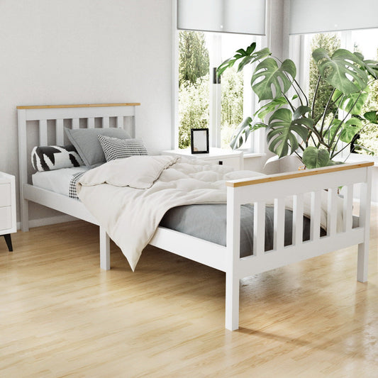 Pearl Bed & Mattress Package - White Single