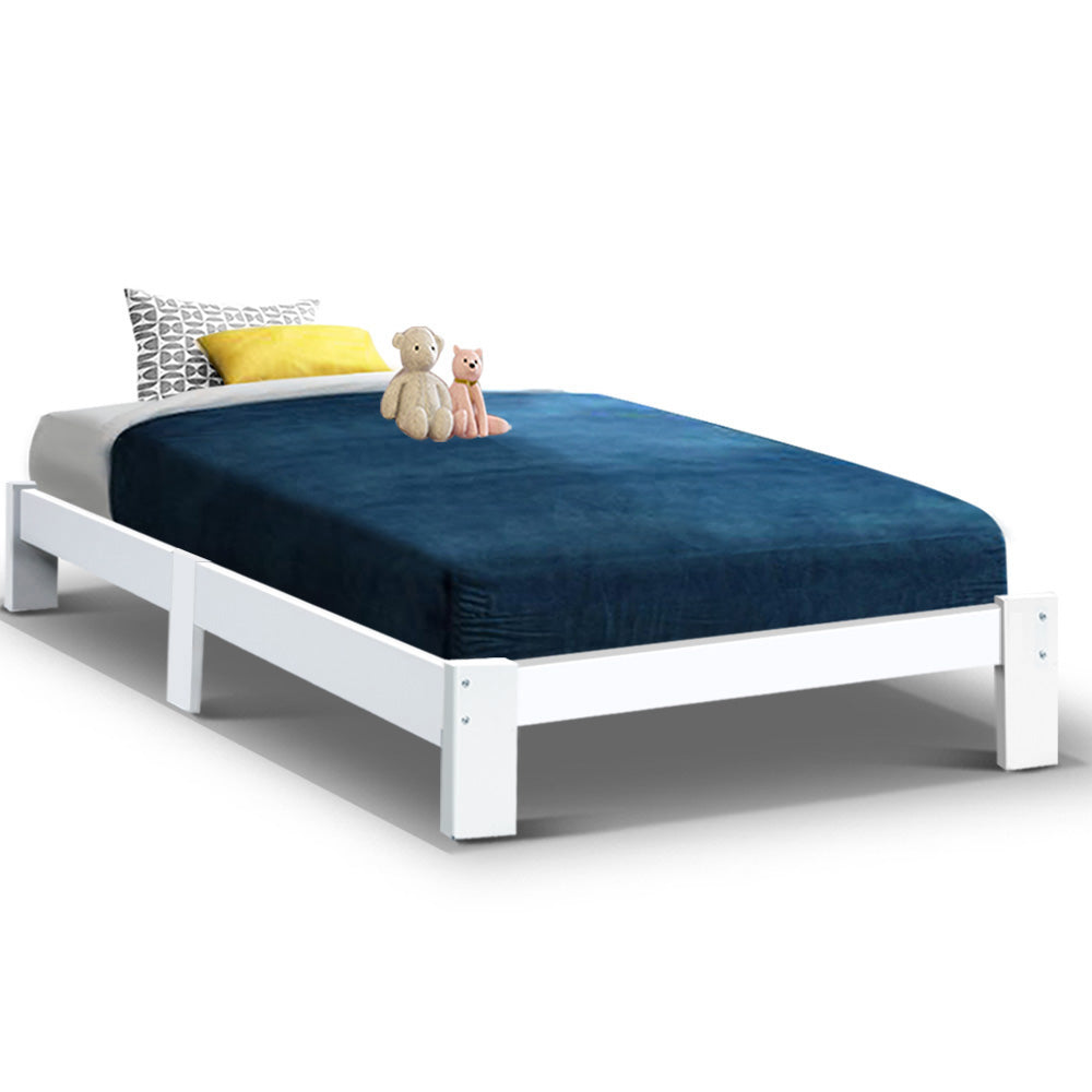 Marble Bed & Mattress Package - White King Single