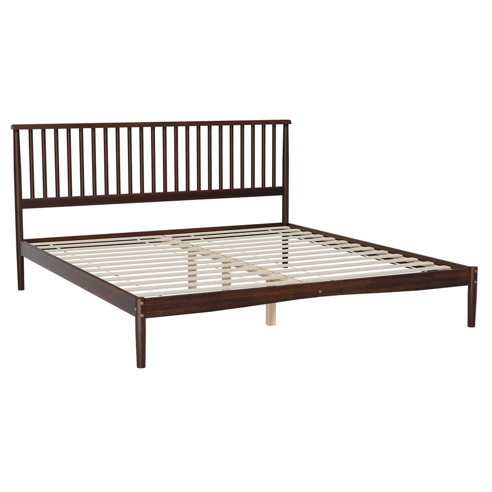 Carnelian Bed & Mattress Package with 32cm Mattress - Walnut King