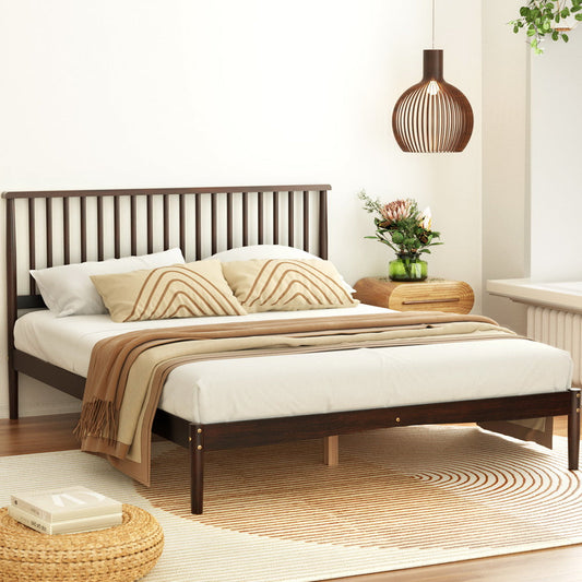 Carnelian Bed & Mattress Package with 32cm Mattress - Walnut Queen