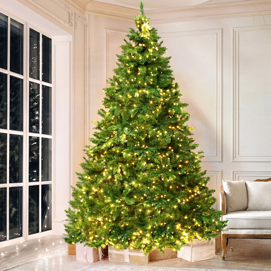 9ft 2.7m 1800 LED 1831 Tips Christmas Tree Xmas Tree Decorations 8 Light Modes