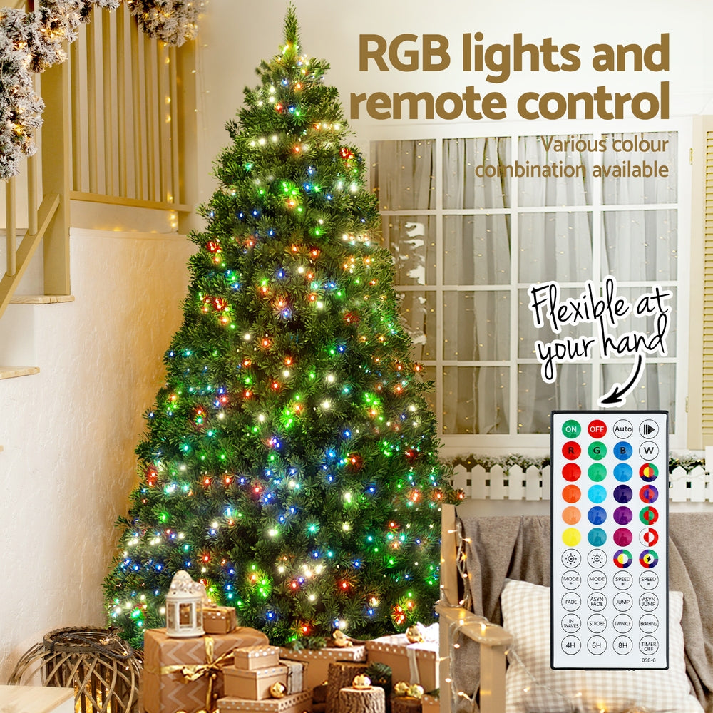 6ft 1.8m 450 LED Christmas Tree RGB Remote LED Tree Party Decoration