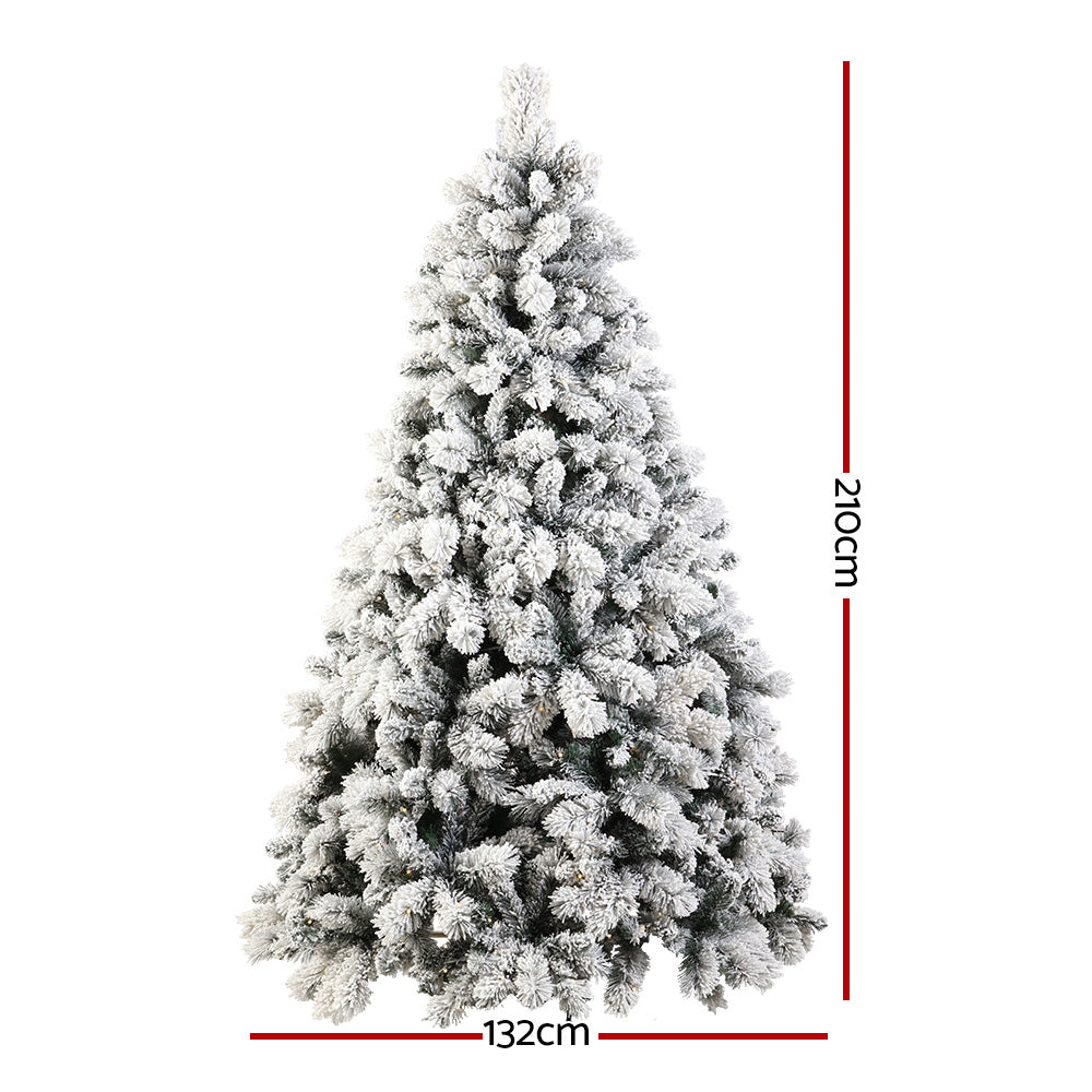 7ft 2.1m 500 Tips Christmas Tree xmas Tree Snowy Tips