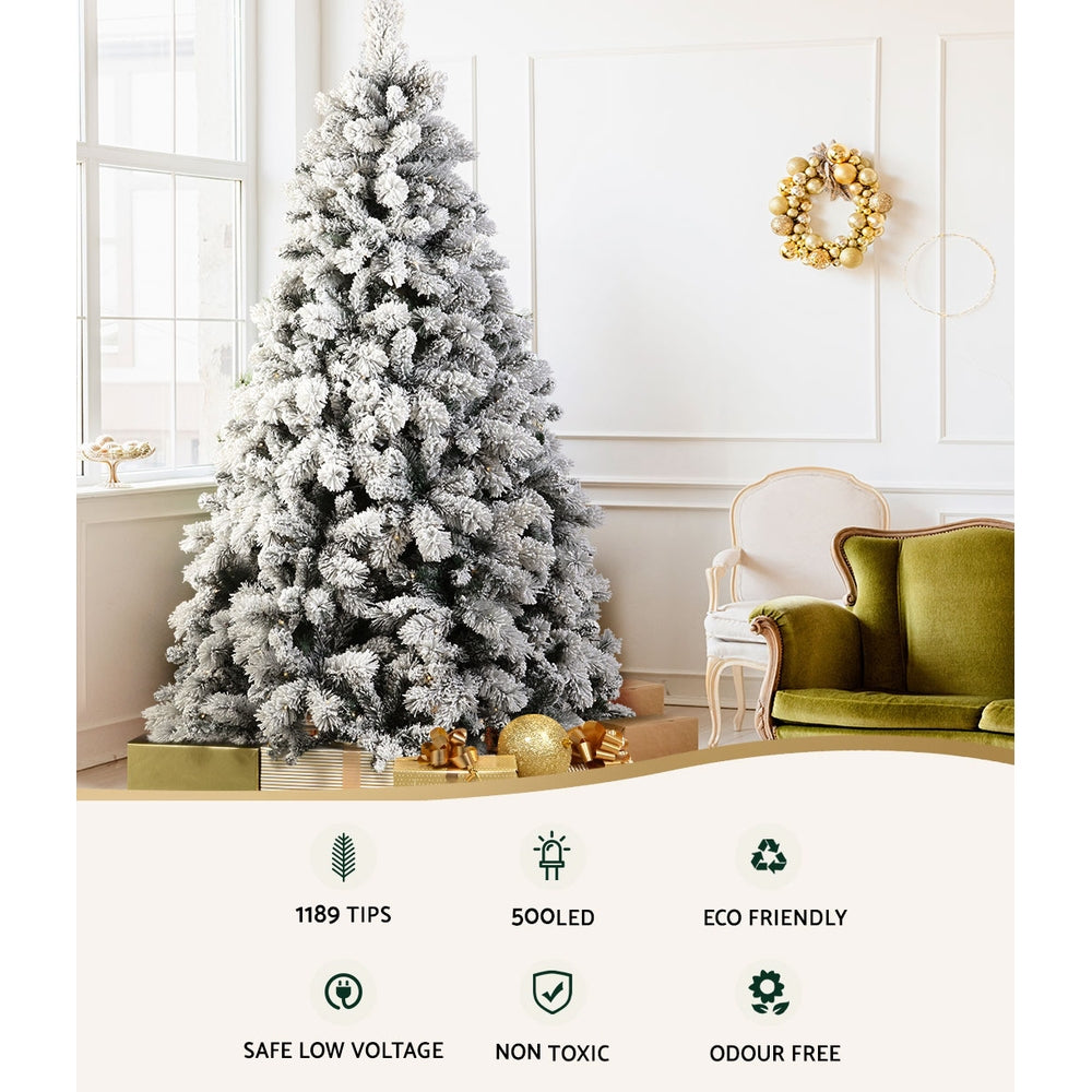 7ft 2.1m 500 Tips Christmas Tree xmas Tree Snowy Tips