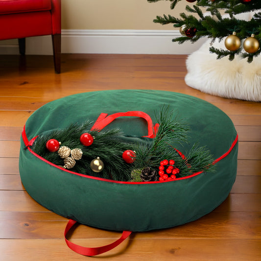 Christmas Garland Storage Bag Wreath Baubles Ornaments Container