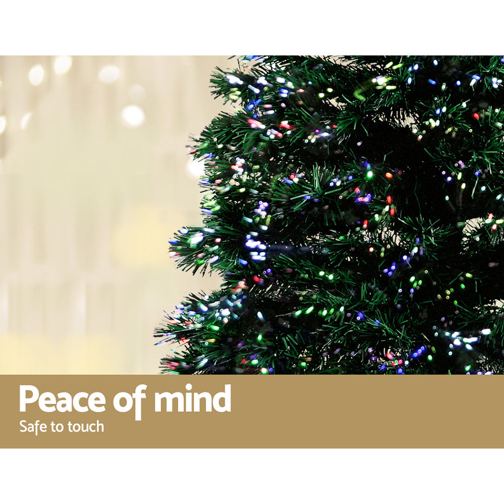 6ft 1.8m 300 Tips Christmas Tree Optic Fibre Xmas tree - Multi Colour