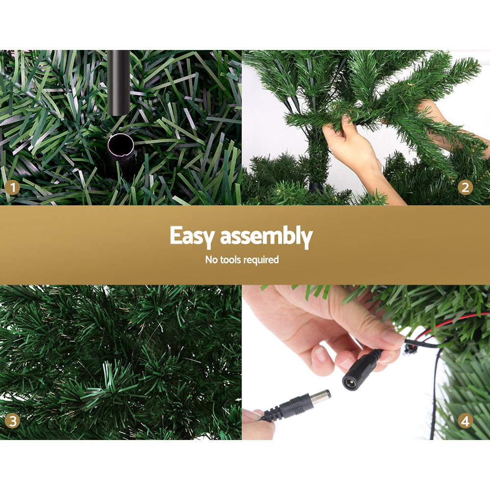6ft 1.8m 300 Tips Christmas Tree Optic Fibre Xmas tree - Warm White
