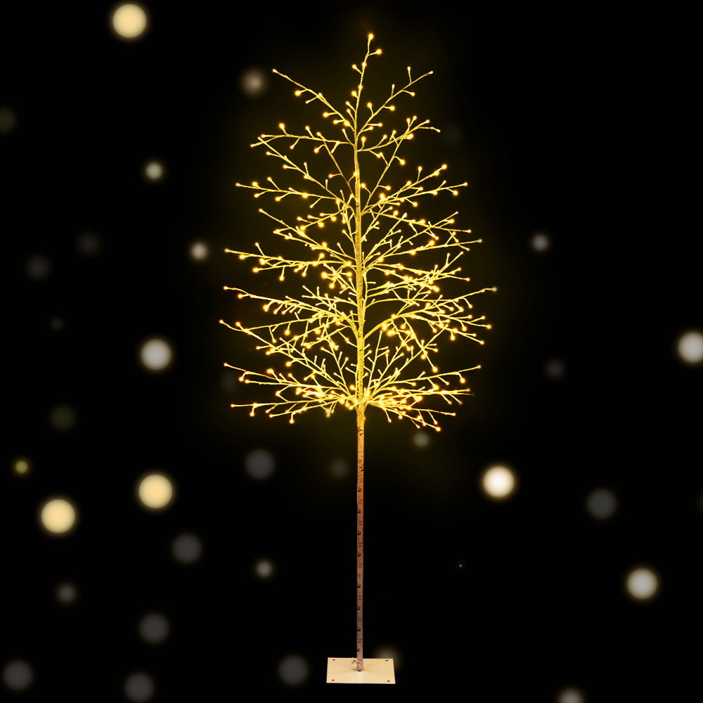 7ft 2.1m Christmas Tree 480 LED Trees With Lights Warm White