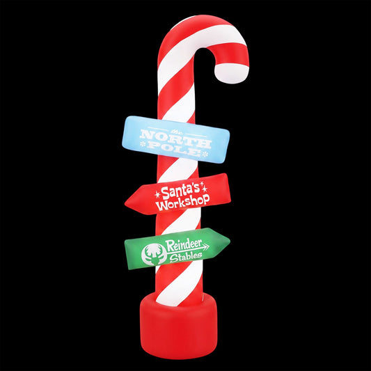 Candy Pole Christmas Inflatable Illuminated Xmas Decorations - 2.4M
