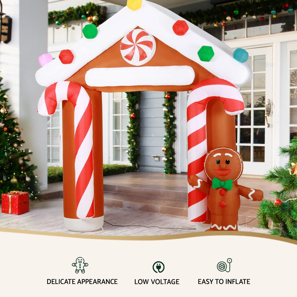 Archway Ginger Christmas Inflatable Illuminated Xmas Decorations - 2.8M