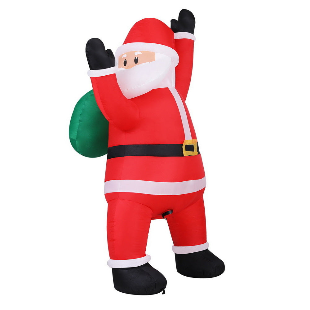 Santa Climbing LED Christmas Inflatable Illuminated Decorations - 1.9M