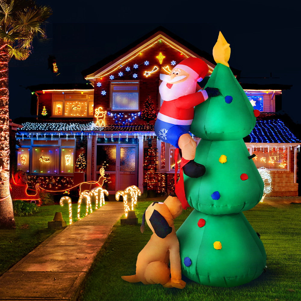 Santa Tree Christmas Inflatable Illuminated Xmas Decorations - 1.8M