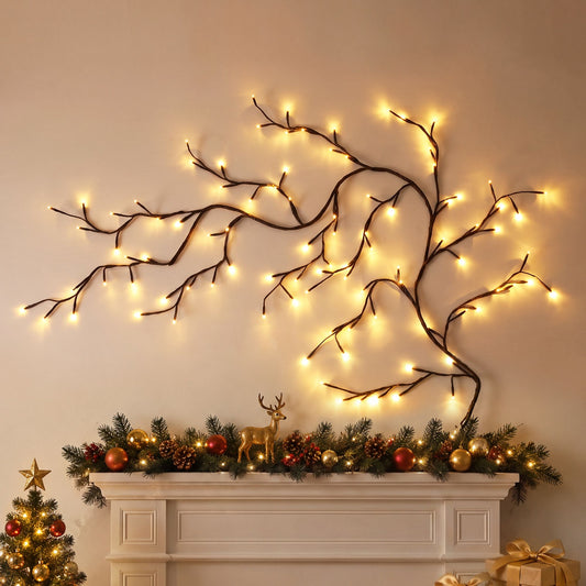 Christmas Willow Vine Lights Branch LED Fairy DIY Wall Decor 1.8m Warm White
